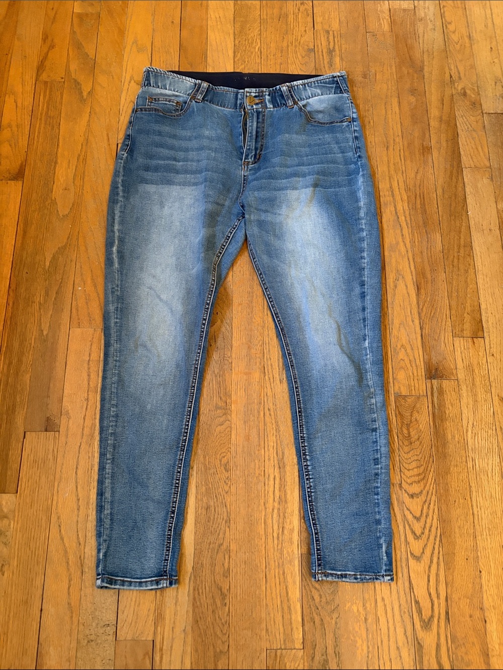 EUC VENUS High Rise Elastic Waist Skinny Jeans Size 16